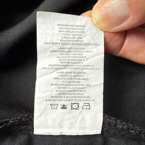 Cherokee Large Black Scrub Top Medical Hospital Lab Uniform Stretch Shirt WW670 - Picture 12 of 13